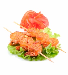 Шашлычки из креветки