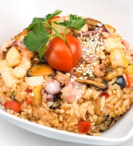 Тяхан с морепродуктами