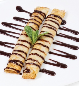 Блины с шоколадом