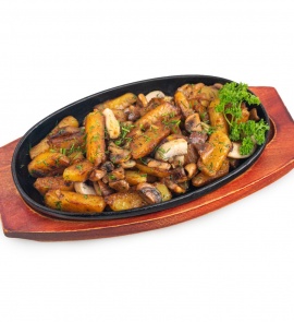 Картофель жареный с грибами